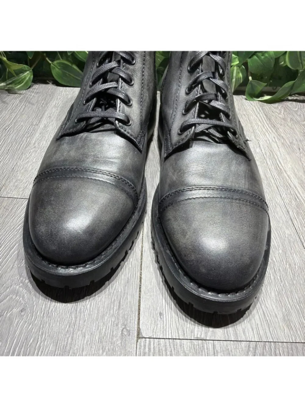 Thursday Boot Company Men’s Captain Distressed Black Lace Zip Up Boot US 11